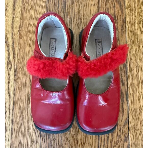 Buckle My Shoe Girls' Red Mary Jane Shoes (Italy) Size 10 - Picture 2 of 4